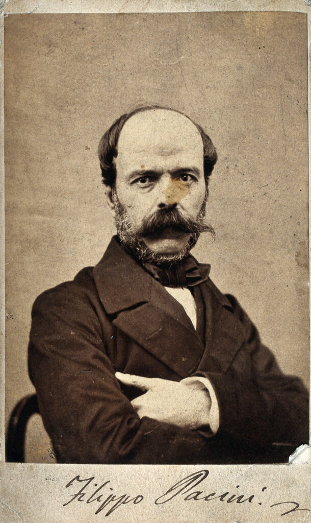 Filippo Pacini, the doctor and anatomist who first identified cholera bacterium. From: https://wellcomecollection.org/works/pd42n72q 